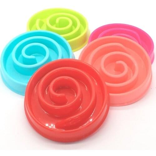 Dog Slow Down Eating Bowl Puppy Cat Eat Slow Feeder Plastic Dogs Feeding Dish Prevent Obesity Kitten Food Bowls Pet Dog Supplies