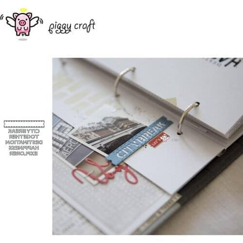 Piggy Craft metal cutting dies cut die mold Letter decoration Scrapbook paper craft knife mould blade punch stencils dies