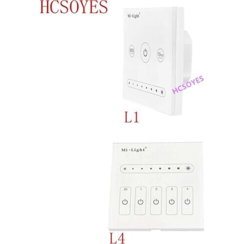 MiBOXER L1 L4 1/4 channels output,independent control,Wall-mounted 4-Channel 0~10V led light lamp bulb Panel Dimmer AC100~240V