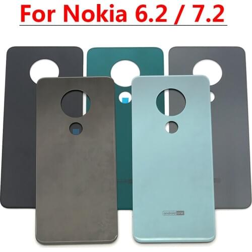 New Back Battery Rear Glass Cover For Nokia 6.2 Battery Back Cover For Nokia 7.2 Battery Case Housing Adhesive Sticker