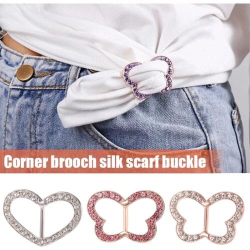 Newly 2pcs High-End Accessories Buckle Multipurpose Scarf Clip Shirt T-shirt Clothes Hem Buckles DOD886