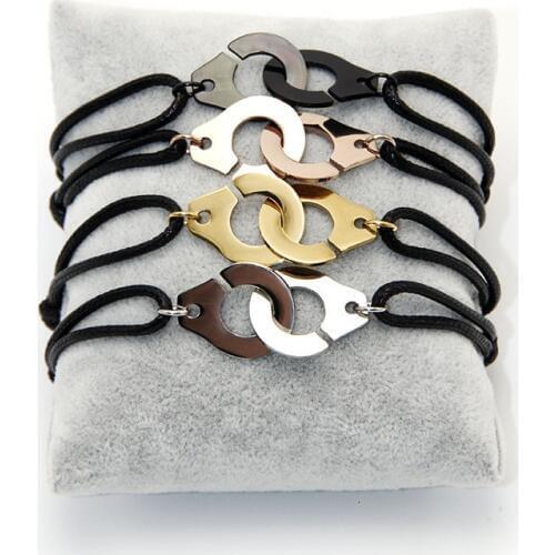 2020 New Fashion Braid Rope Handcuff Bracelet For Women & Men Four Colors Stainless Steel Bangle Jewelry Couple Gift pulseras