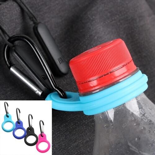 New Arrival Sports Outdoor Kettle Buckle Carabiner Water Bottle Holder Camping Hiking Aluminum Rubber Buckle Hook High Quality