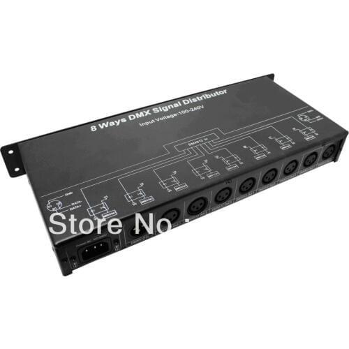 DMX signal distributor;6 channel DMX512 signal output;AC100-240V input