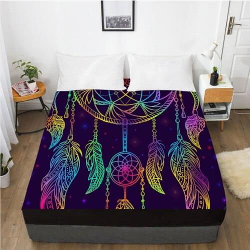 Luxury Elastic fitted sheet bed sheet With An Elastic Band Mattress Cover 150x200 Customizable size Bed cover for home colourful