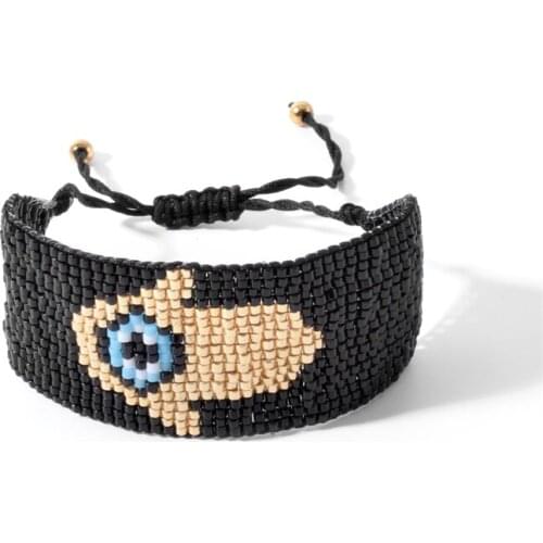 Rttooas Evil Eye Miyuki Bracelet Female Bohemian Style Hand Woven Jewelry Bracelet Lucky Eye Gift Wholesale For Best Friends