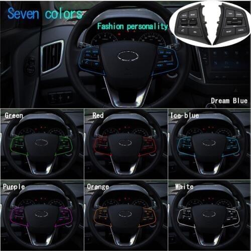 Seven color free switching Steering Wheel For Hyundai ix25 creta 1.6L Buttons Bluetooth Phone Cruise Control Remote Control