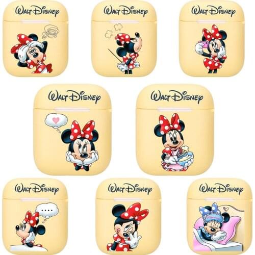 Disney Cartoon Mouse Minnie and Mickey Silicone Case For Apple Airpods 1/2 Cover Protective Earphone Case Headphones Cases Prote