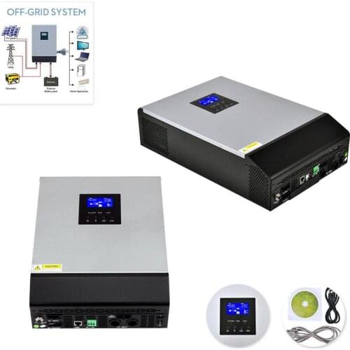 US EU UK Stock 3KVA/5KVA 24V/48V PWM Inverter Off Grid Solar Pure Sine Wave Inverter 50A Solar Charger Low Frequency LCD