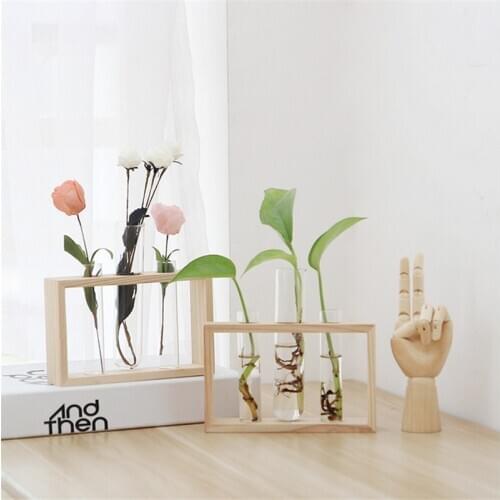Glass test tube Flower Vase Nordic Air Planter Hydroponic Pot Terrarium Bottle Home Shop Decoration Gift