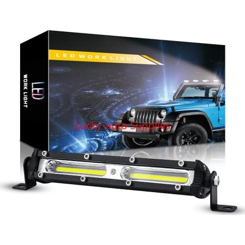 Ultra-thin Small Single Row 7 Inch COB 18W Car Work Light for Off-road Vehicles/SUV/truck