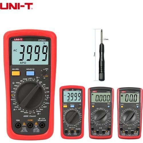 UNI-T Digital Multimeter UT39A+ UT39B UT39C+ UT39E AC DC Voltage Current Resistance Testers High-Precision Frequency Diode NCV