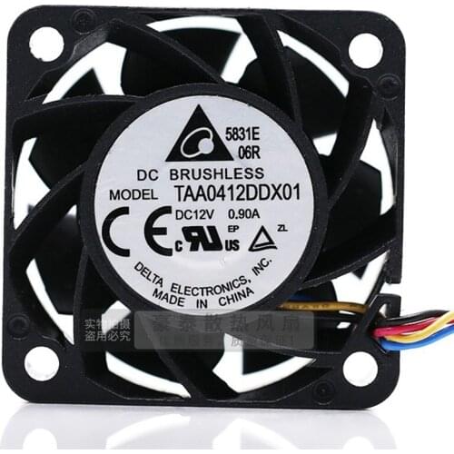 New original TAA0412DDX01 0.90A 12V 0.9A 4CM 4020 double ball bearing large air volume server violent fan