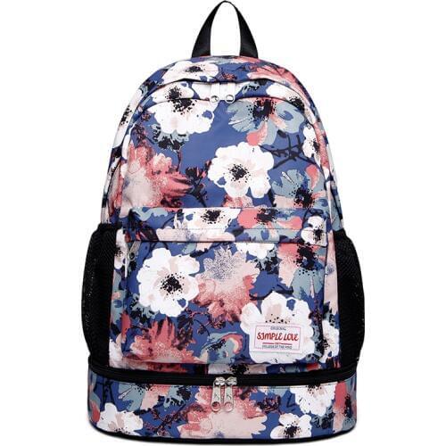 Women Swim Sports Backpack Combo Dry and Wet Blosa for Fitness Gym Waterproof Swimming Bag Large Travel Backpack Schoolbag