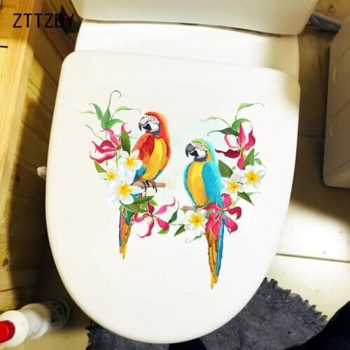 ZTTZDY 23.2CM×22.9CM Color Parrot Home Living Room Wall Stickers Bathroom Toilet Decoration T2-0921