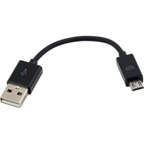 1pcs Black 10CM USB 2.0 A to Micro B Data Sync Charge Cable Cord For Cellphone PC Laptop New Male To Male Cable Universal