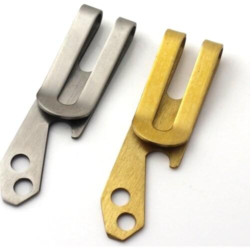 1pcs Solid Metal Cash Clip Fashion Simple Money Clamp Holder Wallet Brass Stainless Steel Leather craft DIY Key ring pendant