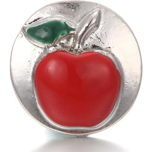 10pcs DIY 18mm Apple Snap Button Interchangeable Jewelry Accessory Can Move Replaceable Button Snap Jewelry For Bracelet