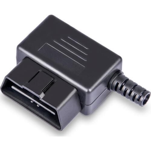 16pin OBD2 Male Connector 90 Degree Right Angle J1962m Plug with Snap Enclosures Car Auto Diagnostic Connector