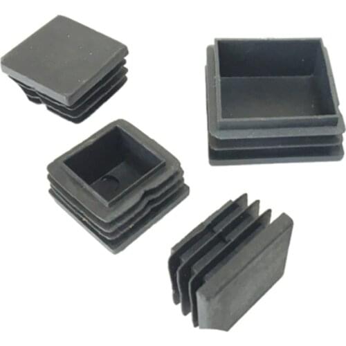 2pcs plastic square tube table and chair foot Rectangular inner sleeve plug stainless Steel pipe cap 22-32mm length