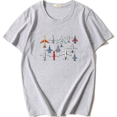 2021 Summer New aircraft model Print T-shirt Men Cotton short sleeve men women T shirt tops tee Casual Plus Size male Clothing