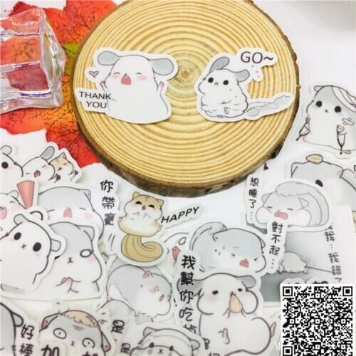 40 pcs Anime hamster Stickers for Car Styling Bike Motorcycle Phone book Travel Luggage kids toys Funny Sticker Bomb Decals