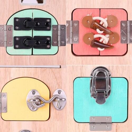 Wooden House Locks Sensory Gantry Box Montessori Toy Educational Toy for Children Age 3