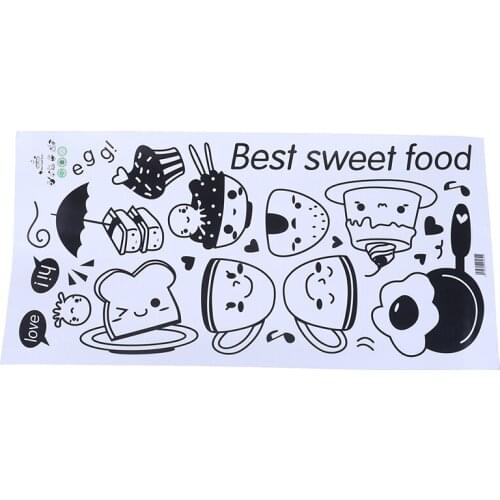 DIY PVC Kitchen Wall Stickers Coffee Sweet Food Wall Decals Decoration Oven Dining Hall Wallpapers Removable Waterproof