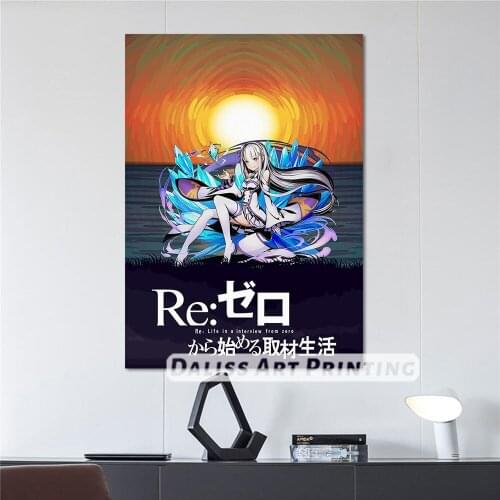 Canvas Anime re zero Pictures Home Decoration Paintings Poster HD Prints Wall Art Modular Living Room Framed