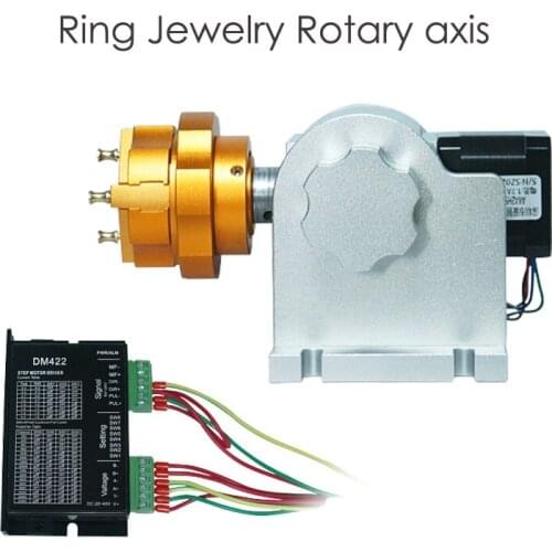 Ring jewelry Rotary axis for fiber laser nameplate Marking engraving machine with drive board