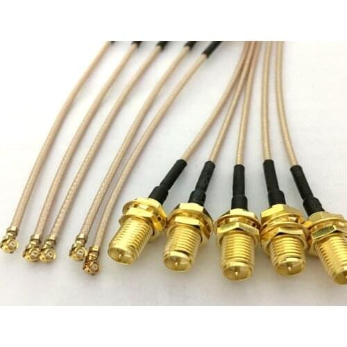 100pcs 5cm RP SMA Connector IPX U.fl UFL IPEX to RP-SMA Female Pin Connector RF Coax Pigtail RG178 Cable