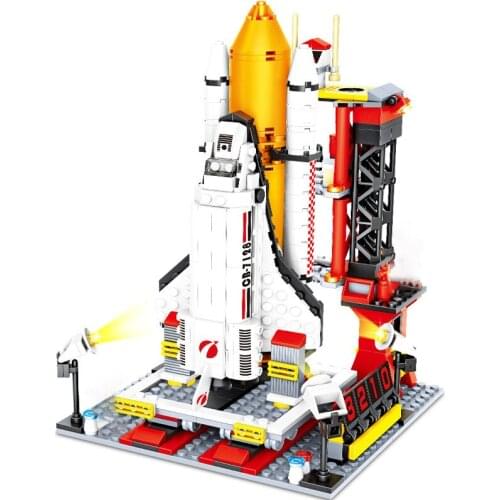 Aerospace Science and Technology Base Rocket Space Astronaut MOC Figures Building Blocks Bricks Classic Model Toy For Kids Gift