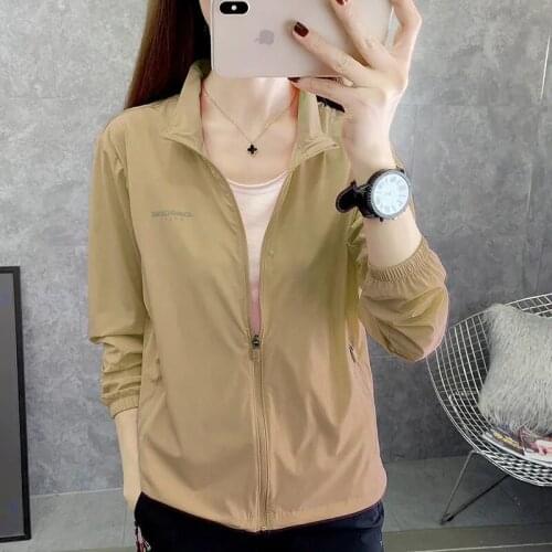 New 2021 Summer Anti-Ultraviolet Outdoor Sports Breathable Windbreaker Female Coat Sunscreen Clothing Thin Jacket Women A211