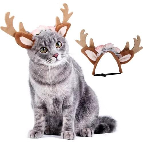 Cute Cat Antlers Shape Head Accessories Comfortable Headwear Lovely Hot Fashion Supplies Xmas Pets Durable Headband