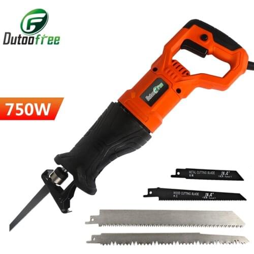 750W Multifunctional Reciprocating Saw Powerful Electric Saw Saber Saw for Wood Metal PVC Pipe Cutting Chainsaw With Saw Blades
