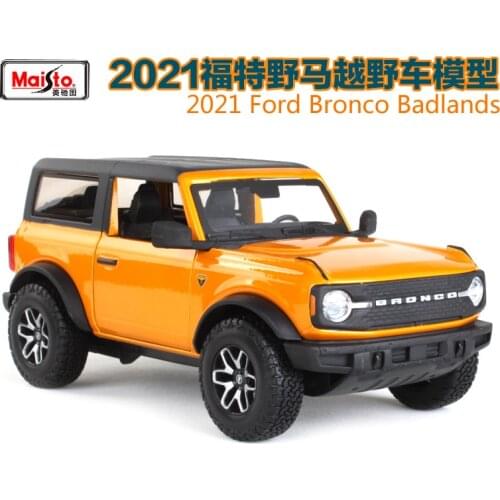 Maisto 1:24 2021 Ford Bronco Badlands SUV Diecast Model Car Toy New In Box Silver Three color optional 31530