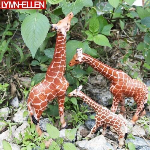 Simulation Wild Giraffe Animal Model Static Solid Decoration Action Figure Education Children Collection Toys Christmas Gifts