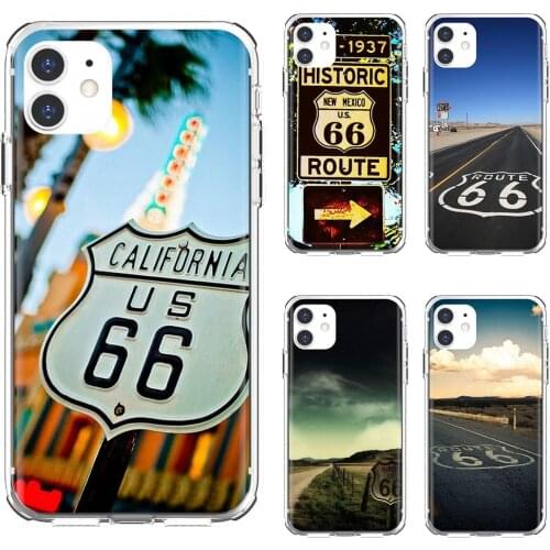 For Xiaomi poco X3 nfc F2 Pro M3 Mi 5X 6X Max Mix 1 2 2S 3 Mi5 Mi6 Mi3 Mi4 USA-Route-66-Automotive-motorcycle Soft Silicone Case