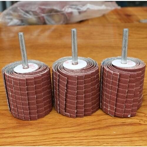 1PC 6MM Dremel Accessories Set Grinding Wheel Head Sander Abrasive Tools Sandpaper Rust Removal Polishing Tools 80-600Grit