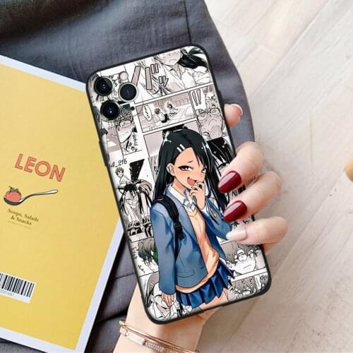 Nagatoro san anime aesthetic soft silicone for iPhone Se 6 6s 7 8 Plus X XR XS 11 12 Mini Pro Max glass TPU phone case cover