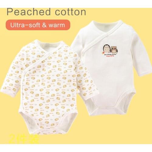 Babysuit long sleeve unisex romper spring autumn baby gap thickened cotton one-piece Pajama infant girl boys bottoming underwear