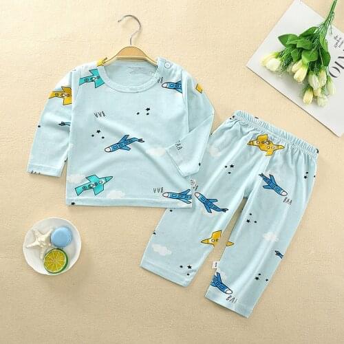 Boys Pajamas Pyjama Kids Girls Cartoon Pajama Set Toddler Sleepwear Children Nightwear Child Long Sleeve Cotton Fall Pjs