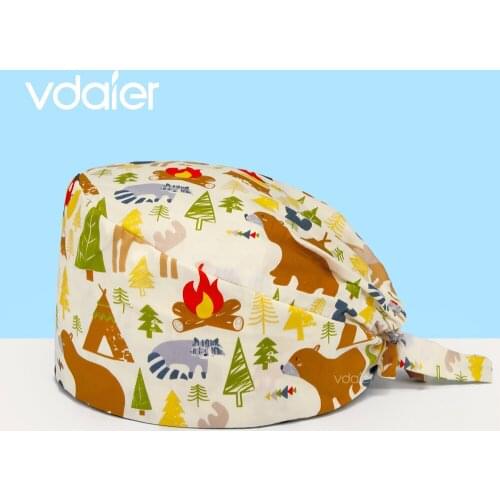 Hat For Long Short Hair Vets Nurse Doctor Surgical Scrub Caps Working Hats Pet Grooming Scrub hat Wholesale Dental dentist hat