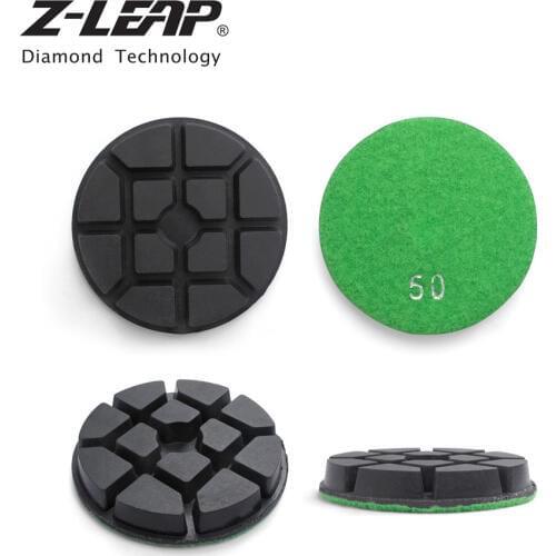 Z-LEAP 3pcs 3" Diamond Floor Polishing Pads 80mm Resin Bond Concrete Floor Grinding Disc Diamond Abrasive Pad Floor Renew Pads