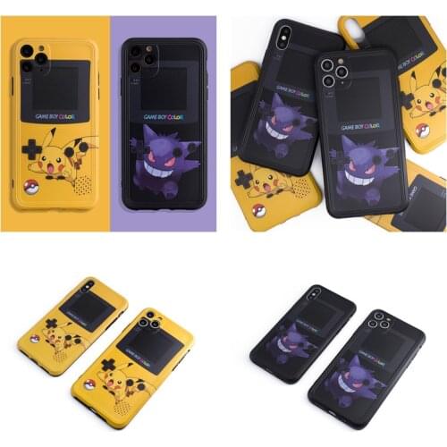 Pokemon Pikachu Gengar Phone Case for IPhone 7 8 8 Plus 11 11 Pro Max XR X XS XS MAX Couple Cartoon Anime Protective Cover