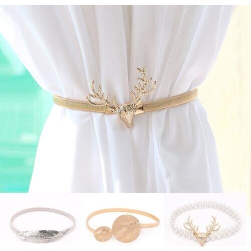 Golden Silver Color Elk Curtains Buckles Window Curtains Tieback Holder Clips Curtain Strap Accessories Easter Decorations