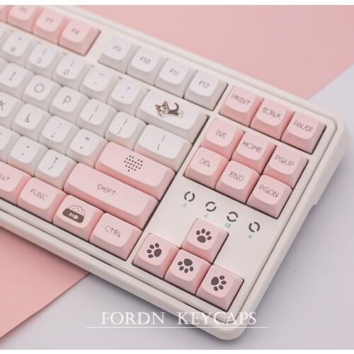 1 set PBT dye sublimation keycap mechiancal keyboard XDA sublimation keycaps lovely Fierce man Pink