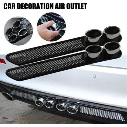 1 Pair Car Plastic Dual Exhaust Pipe Stickers Car Styling Accessory Exhaust Muffler Tip Pipe Auto Truck Vehicle Exterior Decor