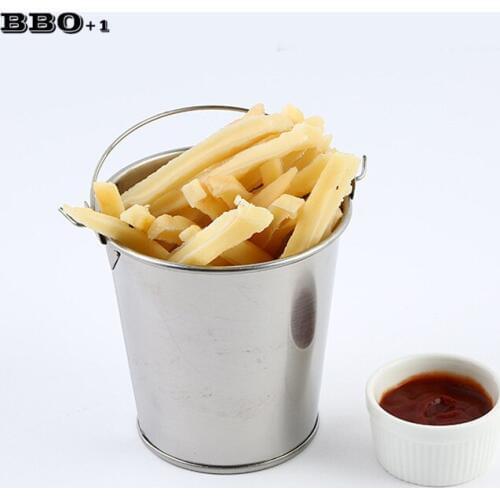 1pc 9cm/3.54"Hotel Supplies Stainless Steel Chips Hotel Fried Chicken Keg Vintage Hotel Ice Bucke Kitchen Dinnerware Utensil