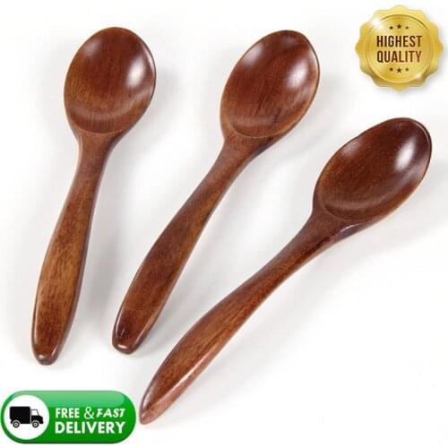 1Pcs Spoons Wooden Korean Style 18CM 100% Natural Wood Long Handle Round Spoons For Soup Cooking Mixing Stirr Universal